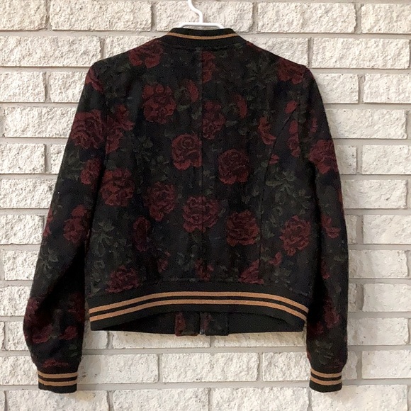 Sanctuary Rose & Gold Bomber Zip Up Jacket - Picture 2 of 3